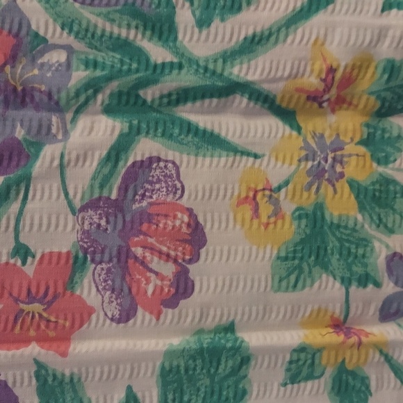 BLAIR Vintage Floral Short Sleeve Button Down Collared Boxy Style Top - Picture 8 of 9